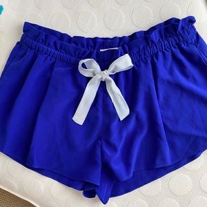 Aritzia Wilfred Silk Shorts Blue M